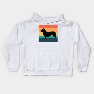 Swedish Vallhund Dog Vintage Sunset 2 Kids Hoodie